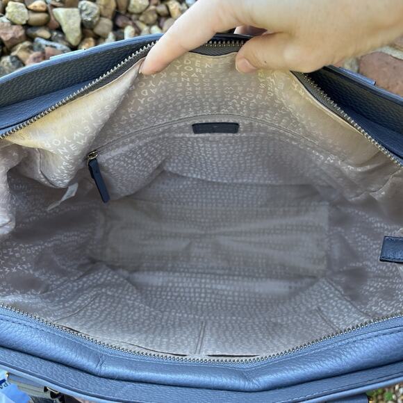 Kate Spade New York Large Gray Baxter Street Fernrose Pebbled Leather Tote Bag - Picture 9 of 16